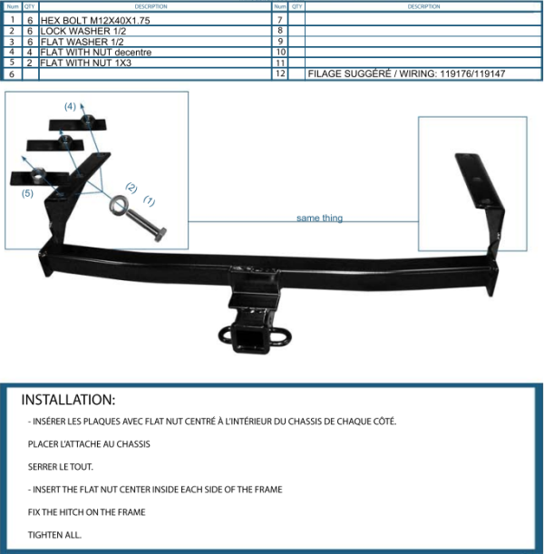 Attache Remorque (Hitch) pour Mazda CX5 2013 et + - Image 2